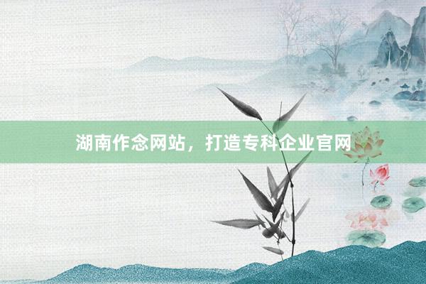 湖南作念网站，打造专科企业官网